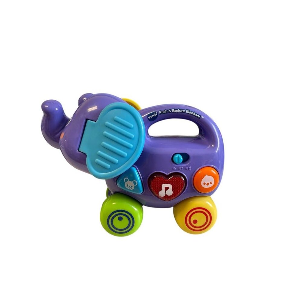 V-Tech Push & Explore Elephant Toy - Interactive Learning Baby Toy With Music